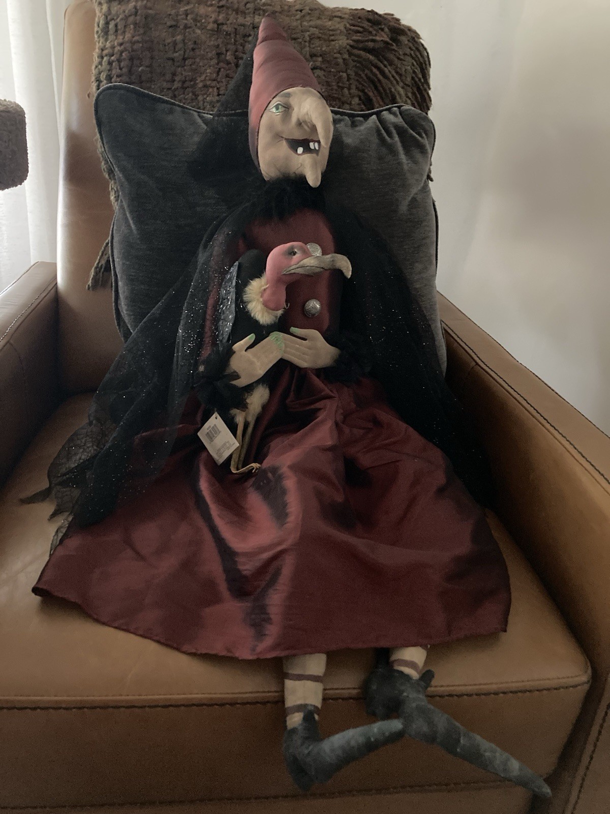 Joe Spencer Gathered Traditions Veronika Witch Pet Vulture Retired Halloween