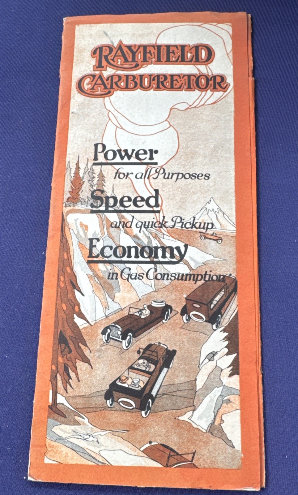 Vintage 1920 RAYFIELD CARBURETORS CHICAGO ADVERTISEMENT 12”x 18” Foldout Poster Vintage 1920 RAYFIELD CARBURETORS CHICAGO ADVERTISEMENT 12”x 18” Foldout Poster