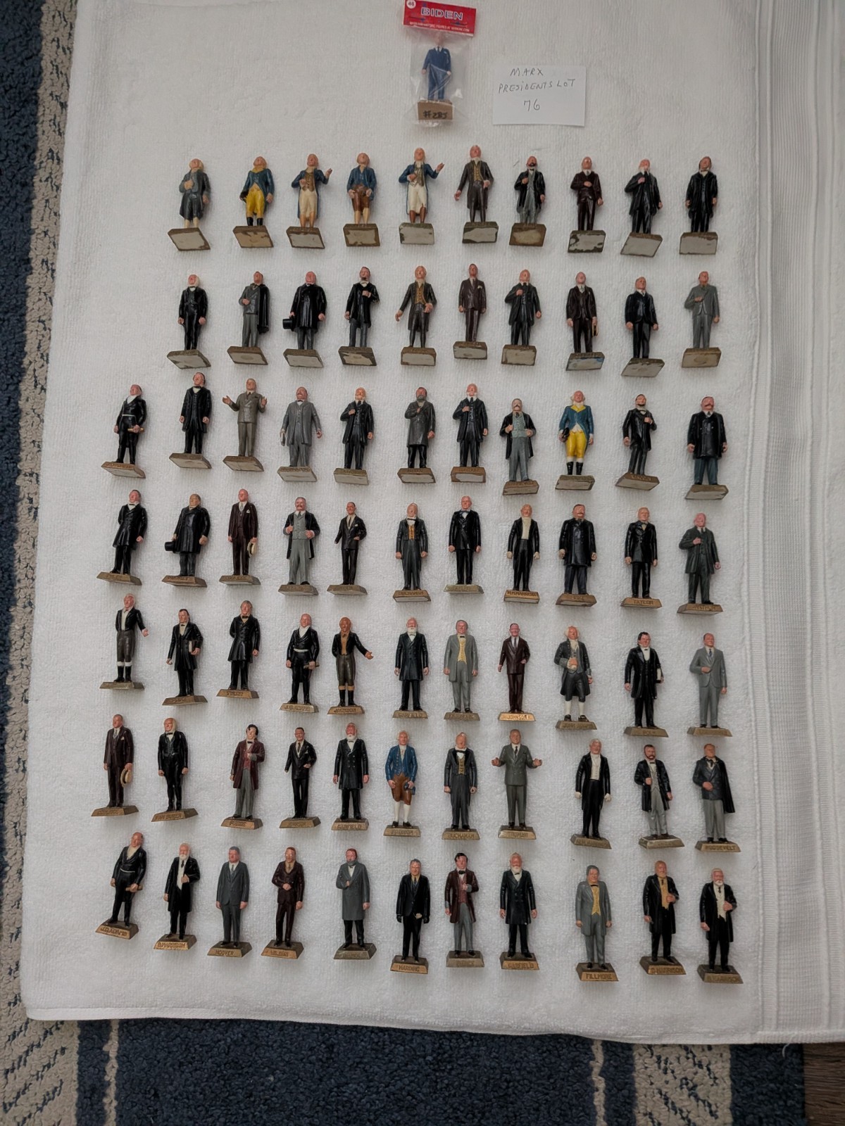 VINTAGE MARX US PRESIDENTS : LOT OF 75 FIGURES Joe Biden Not Included 