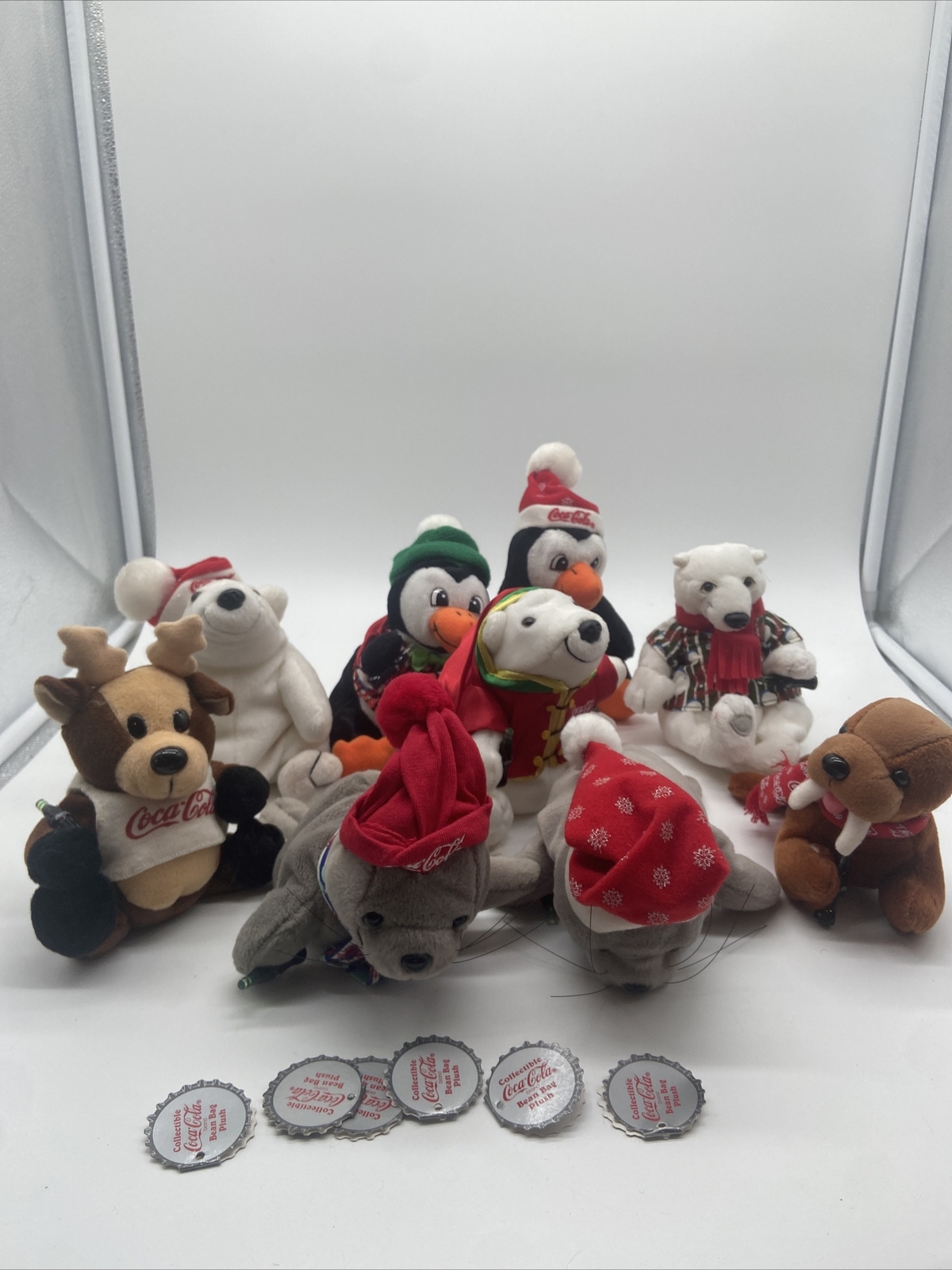 Vintage 1990's International Collection Coca-Cola Bean Bag Plush Lot Of 9