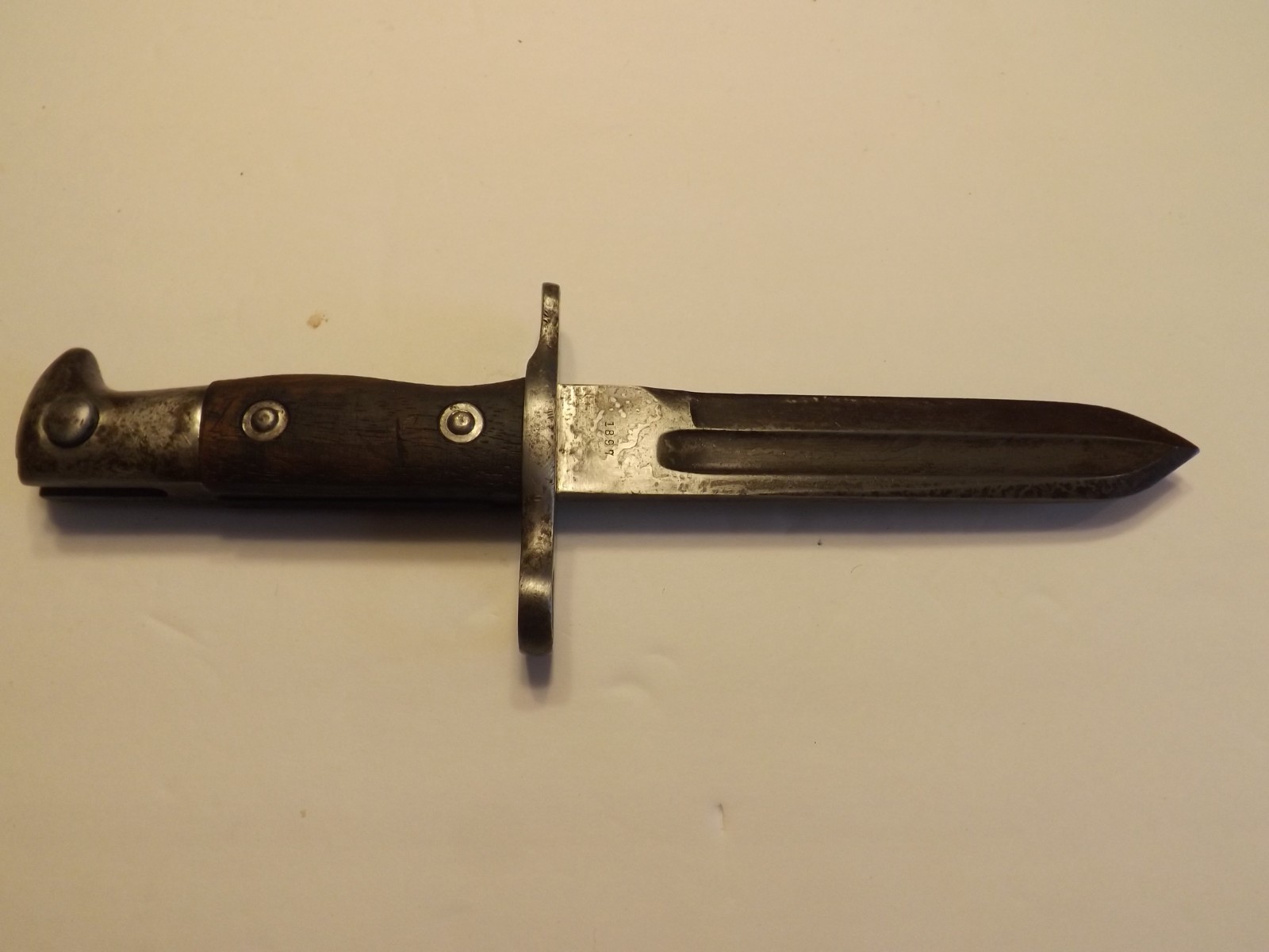 WWI US M1892 KRAG JORGENSEN BAYONET-DATED 1897 -NO SCABBARD