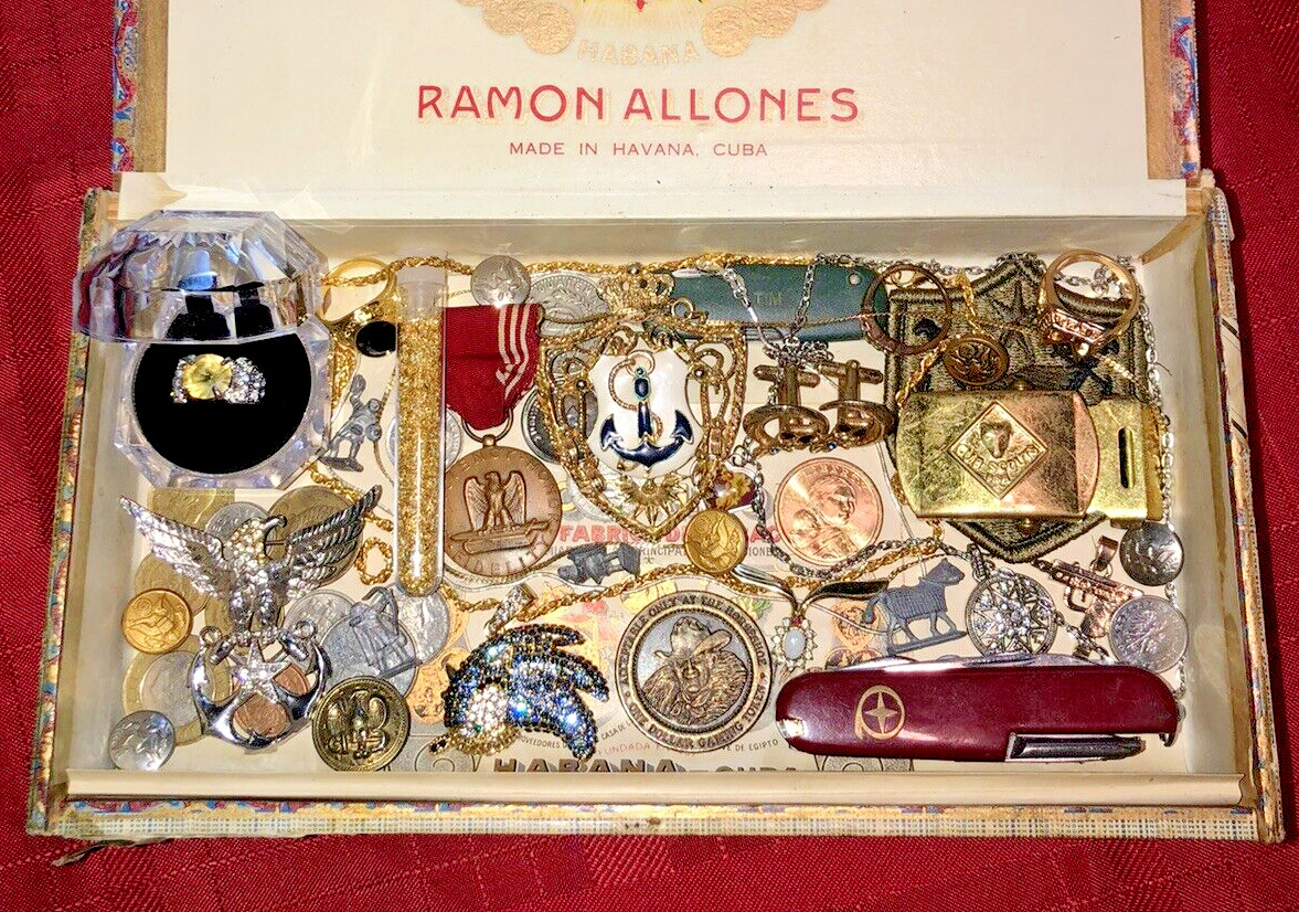 10 LB Estate Liquidation Box Lot, mixed items old & new-Junk Drawer-#938