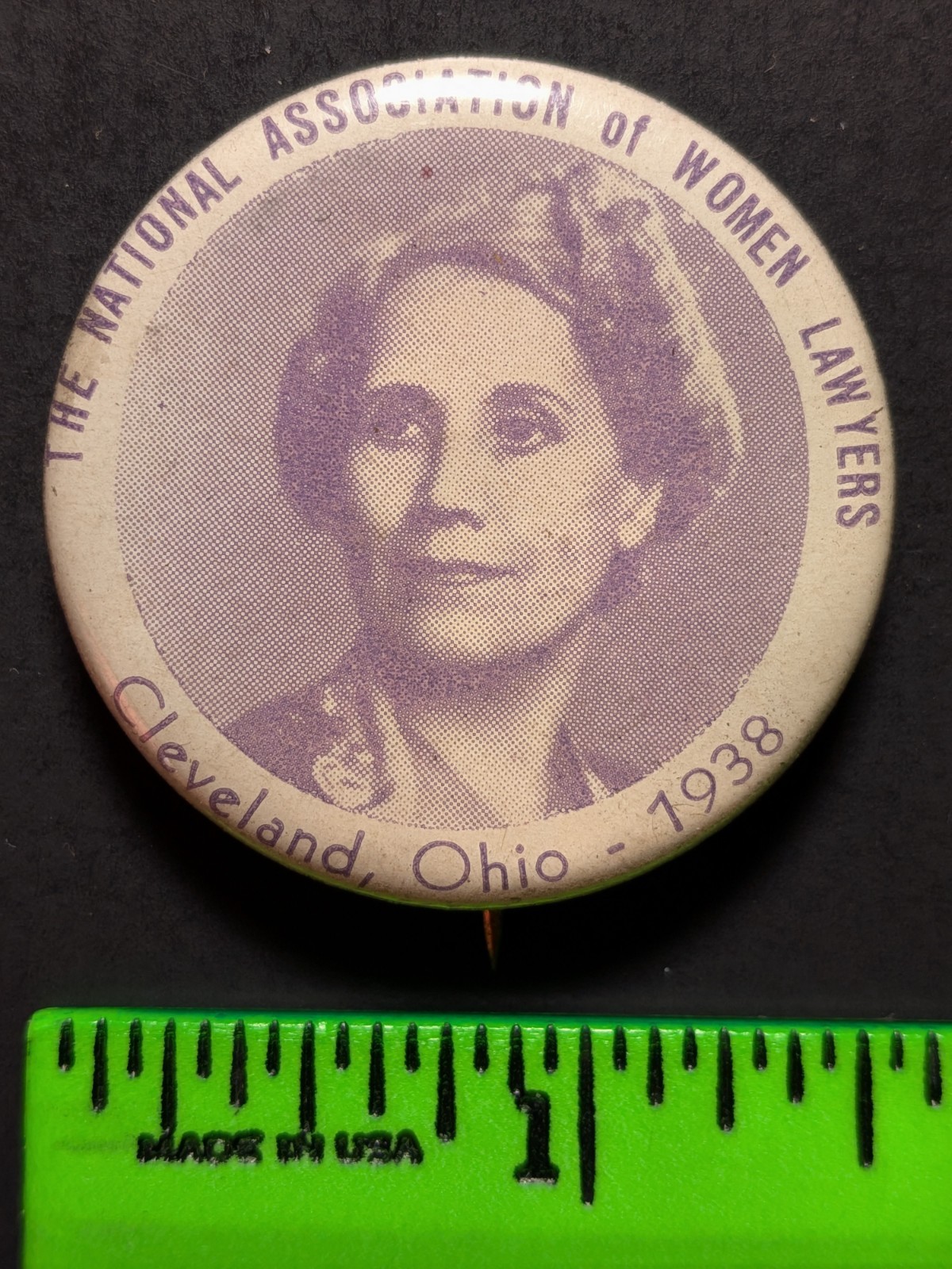 Vintage 1938 Women\'s Lawyer Association Cleveland Pinback Pin