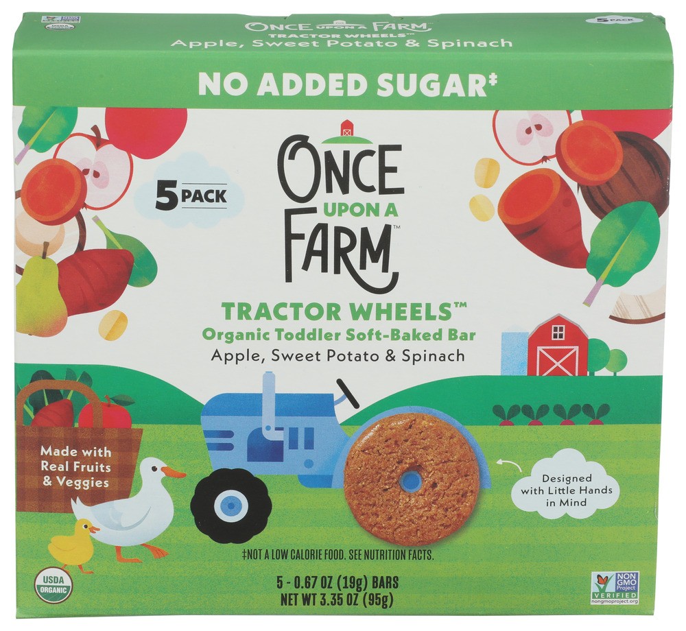 Once Upon A Farm Tractor Whls Appl Swtpsp 3.35 Oz Pack Of 8