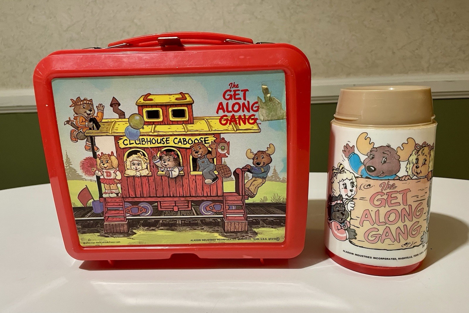Vintage 1983 The Get Along Gang Lunchbox / Thermos by Aladdin Clubhouse Caboose