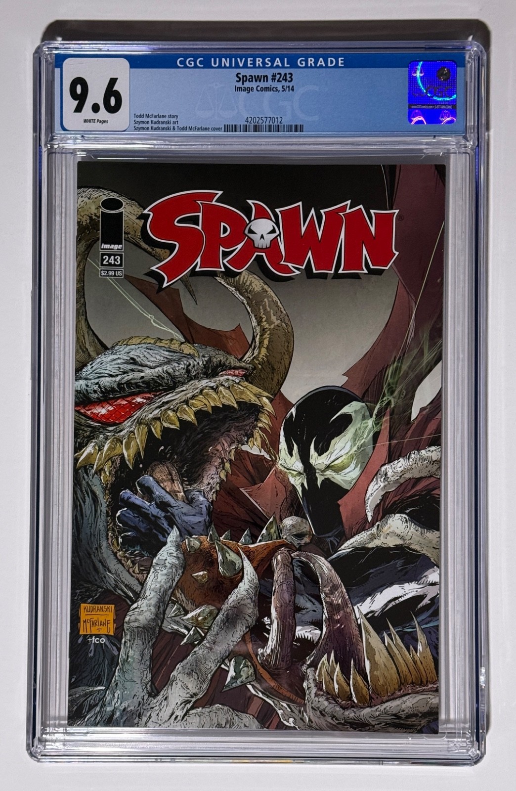 Spawn 243 CGC 9.6 N Mint+ Todd McFarlane Kudranski Rare Lowest Direct Print 2014