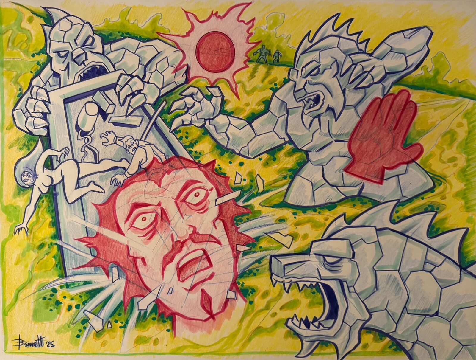 DIAMOND DRAGONS    ** MIKE BENNETT\'S  ORIGINAL  ART   (2025) 03/10/25