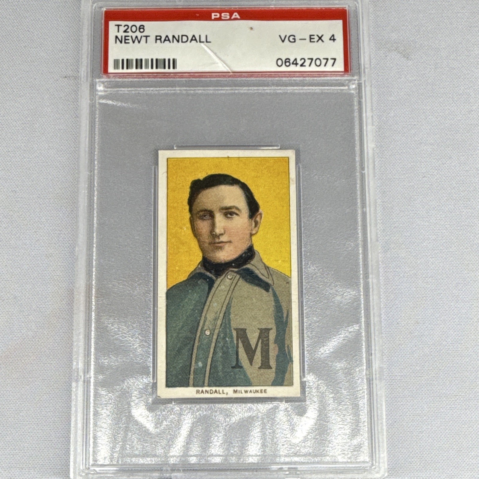 T206 Newt Randall 1909-1911 PSA Graded 4 VG-EX Piedmont Back Tobacco C06427077 T206 Newt Randall 1909-1911 PSA Graded 4 VG-EX Piedmont Back Tobacco C06427077