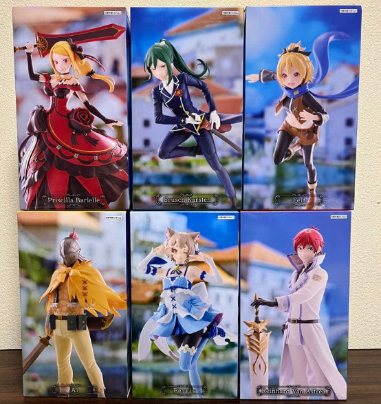 Re:ZERO GiGO Limited Figure Set of 6 Priscilla Crusch Felt Reinhard