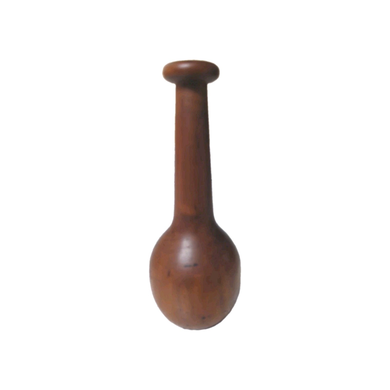 Vtg MCM Hand Turned Wooden Vase 9\