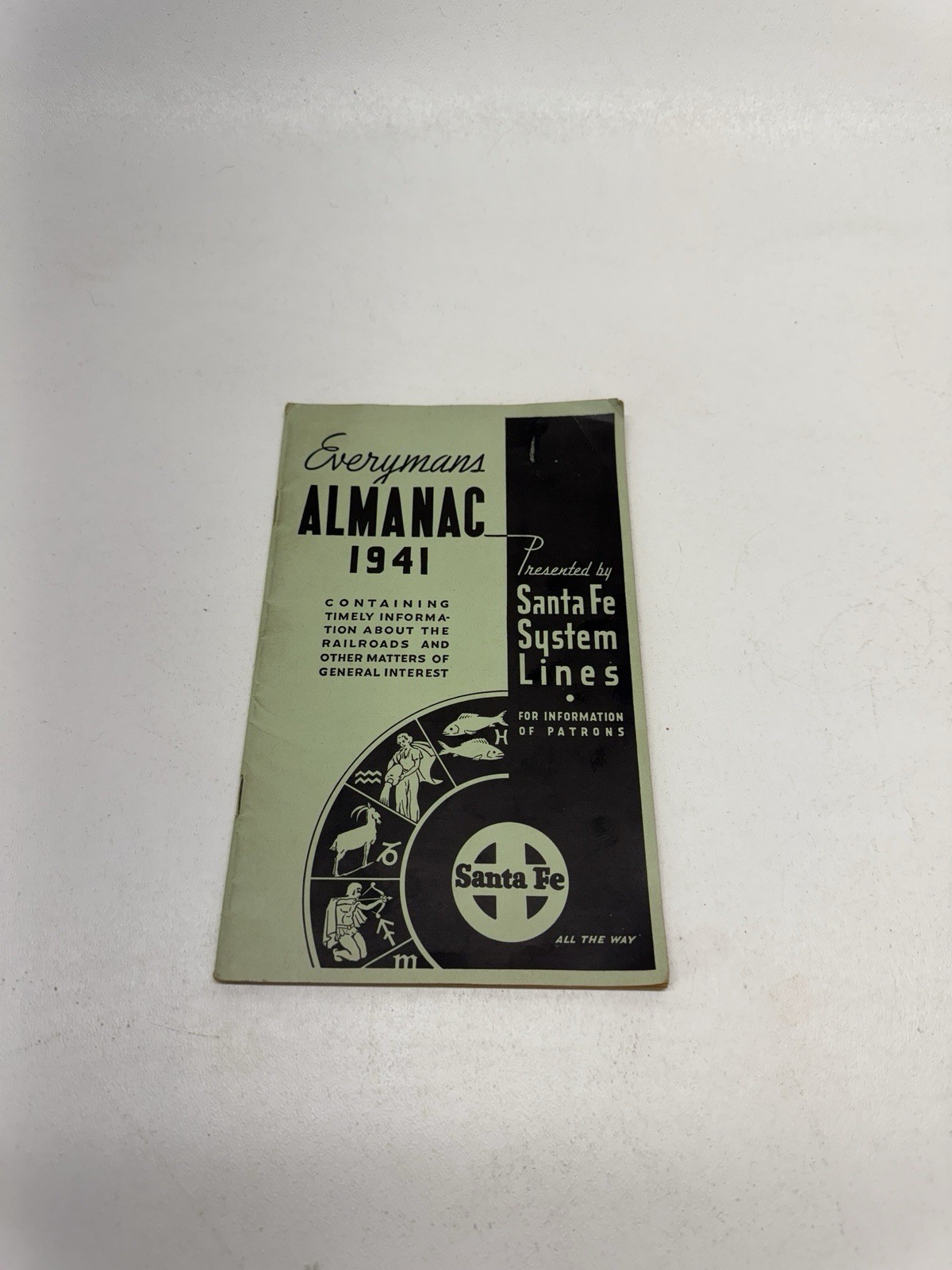 1941 Everyman's Almanac with Santa Fe System Lines Vintage Travel Booklet Rare 1941 Everyman's Almanac with Santa Fe System Lines Vintage Travel Booklet Rare