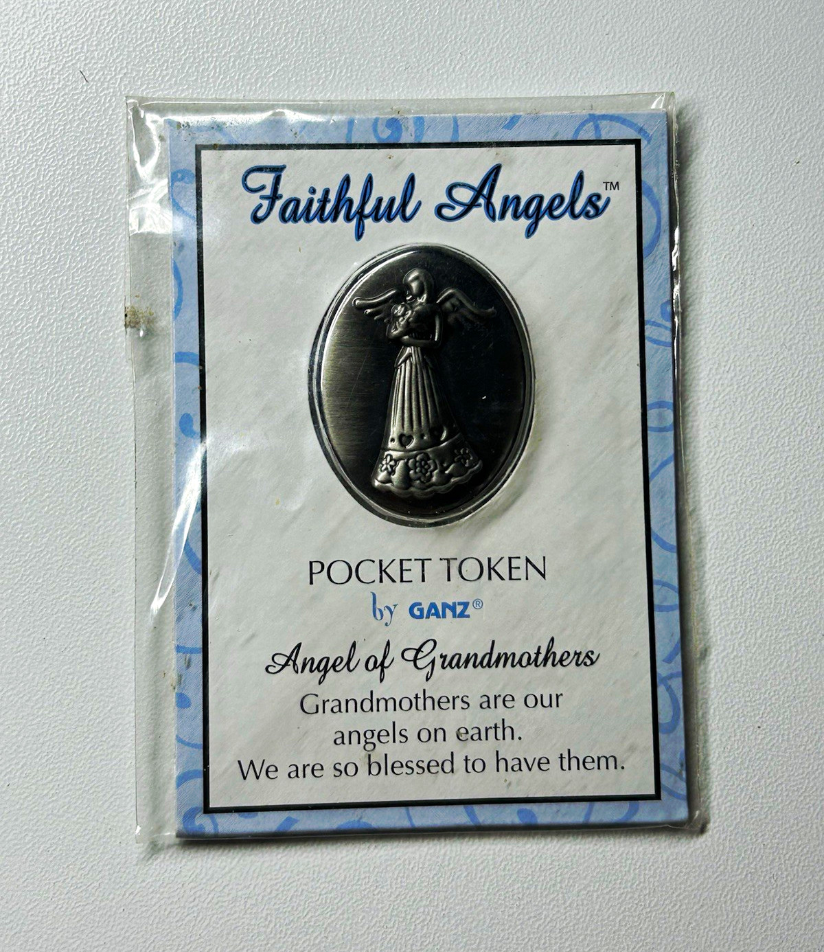 Ganz Faithful Angels Pocket Token Metal Medal - Angel of Grandmothers