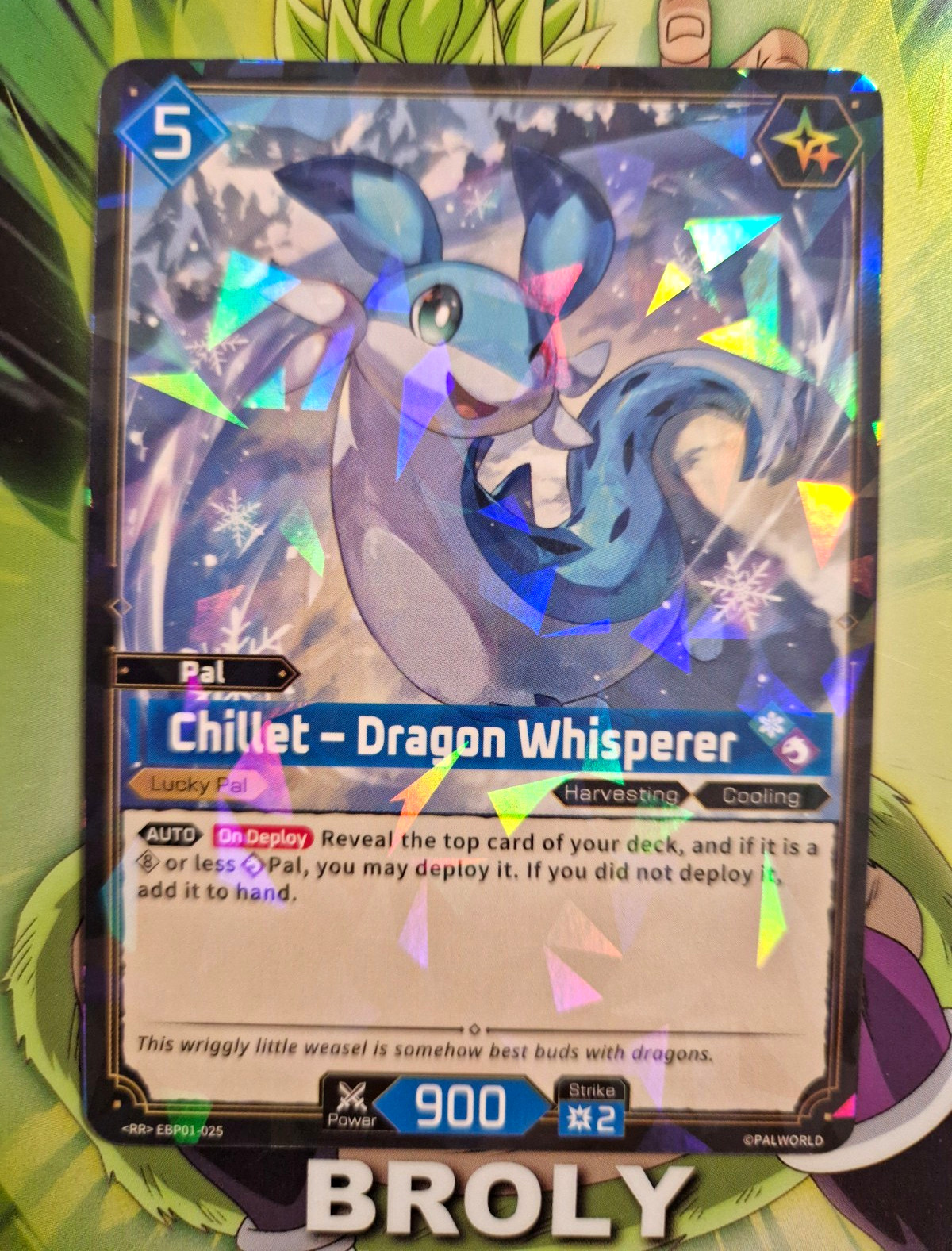 Palworld Chillet - Dragon Whisperer RR Holo EBP01-025 English Lucky Pal