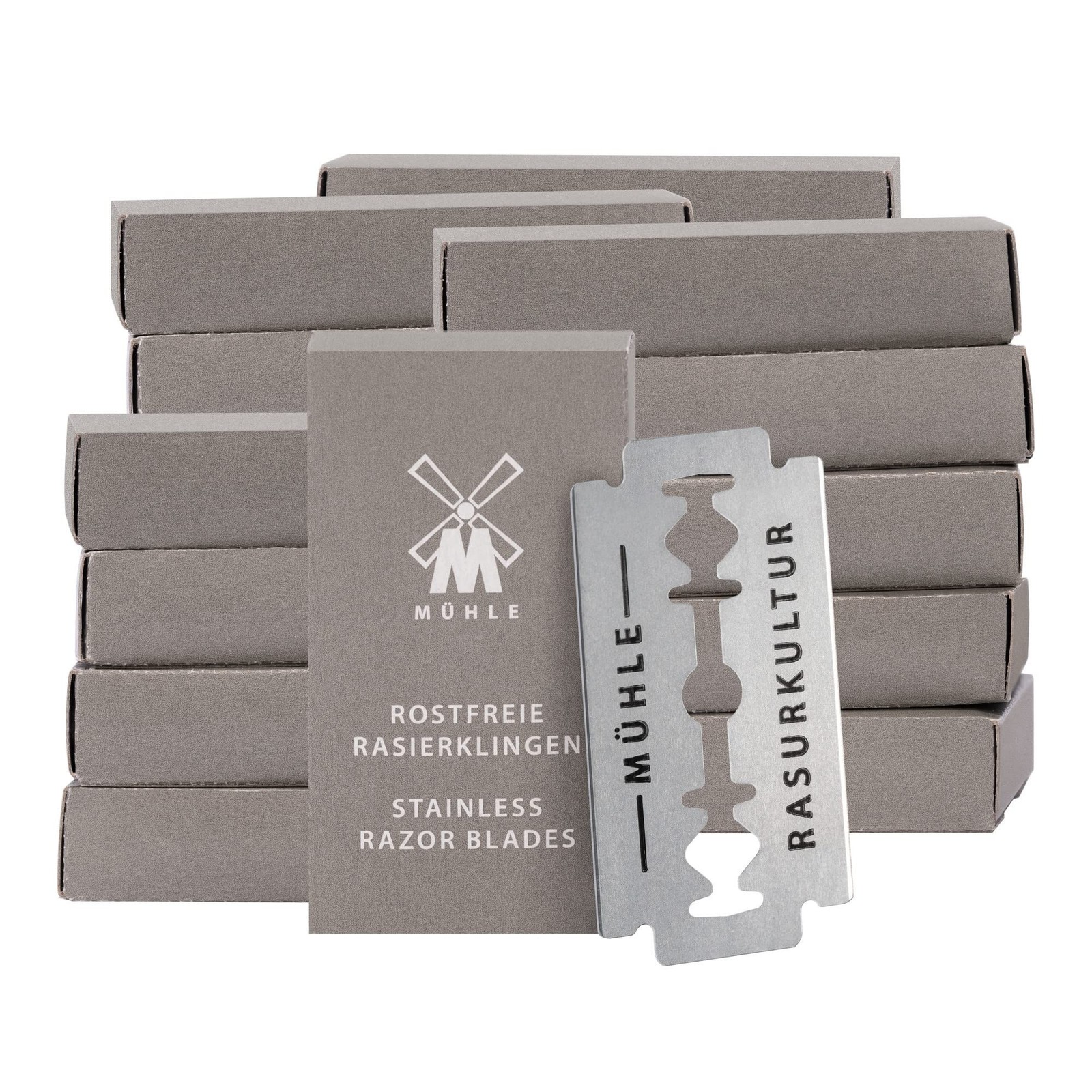 MÜHLE Stainless Steel Safety Razor Blades | 200 Pack 10 Count (Pack of 1)