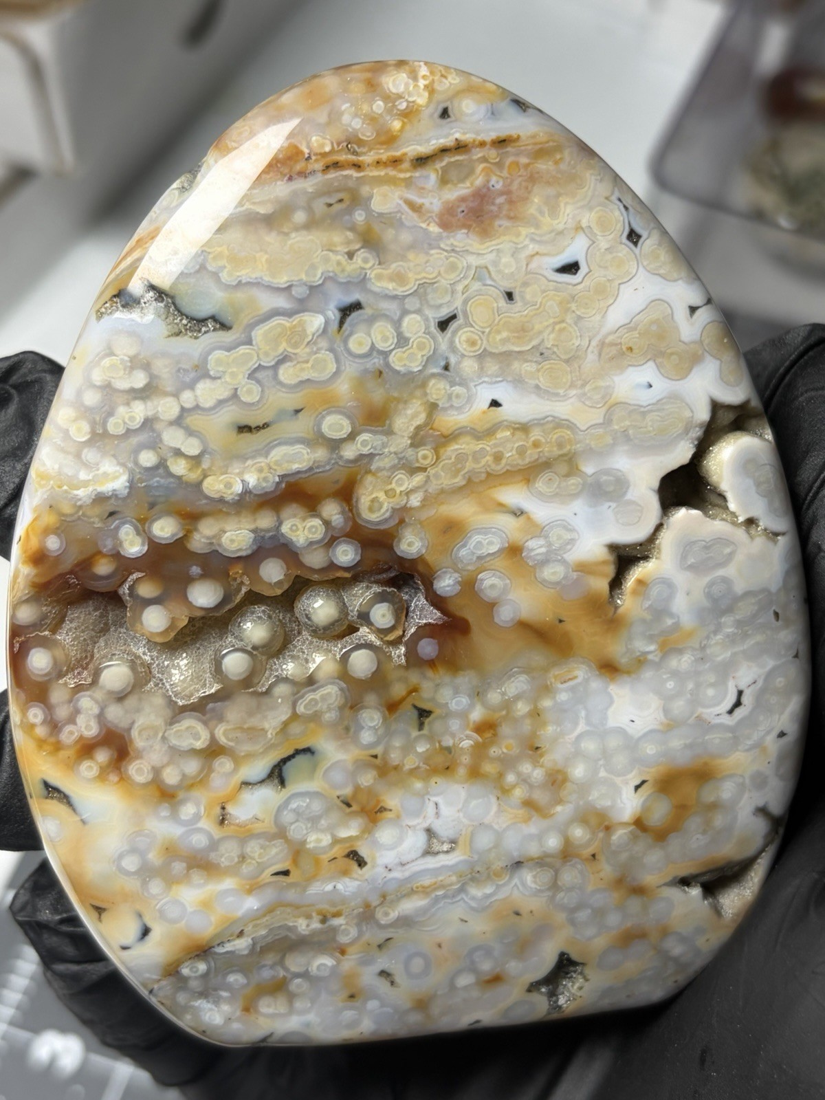 Beautiful Ocean Jasper Free Form Orbs Druzy