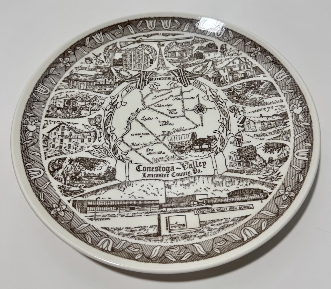 Conestoga Valley Lancaster Amish County PA Kettlesprings Kilns Decorative Plate