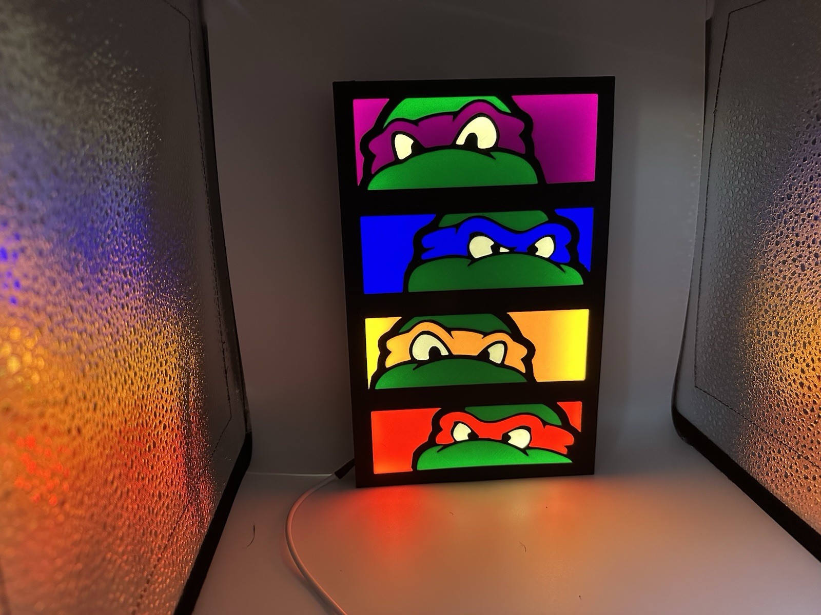 Teenage Mutant Ninja Turtles TMNT TV Display | 3D Printed  Decor USB Display