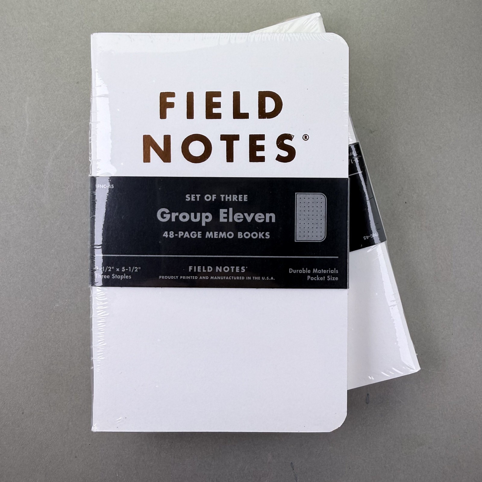 Field Notes Group Eleven Sealed Notebooks 3-Pack  With Metallic Features - 2019