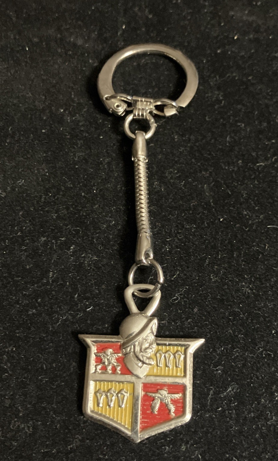 Vintage DeSoto Automobile Crest Metal Keychain Pendant Memorabilia