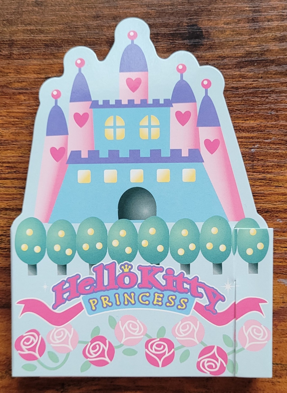 Vintage 2000 Hello Kitty Princess Castle Die Cut Memo Pad 70 Sheets NEW Sanrio