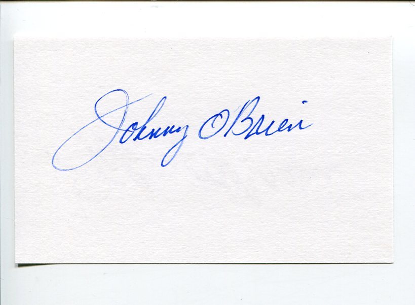 Johnny O\'Brien Pittsburgh Pirates St. Louis Cardinals Brewers Signed Autograph