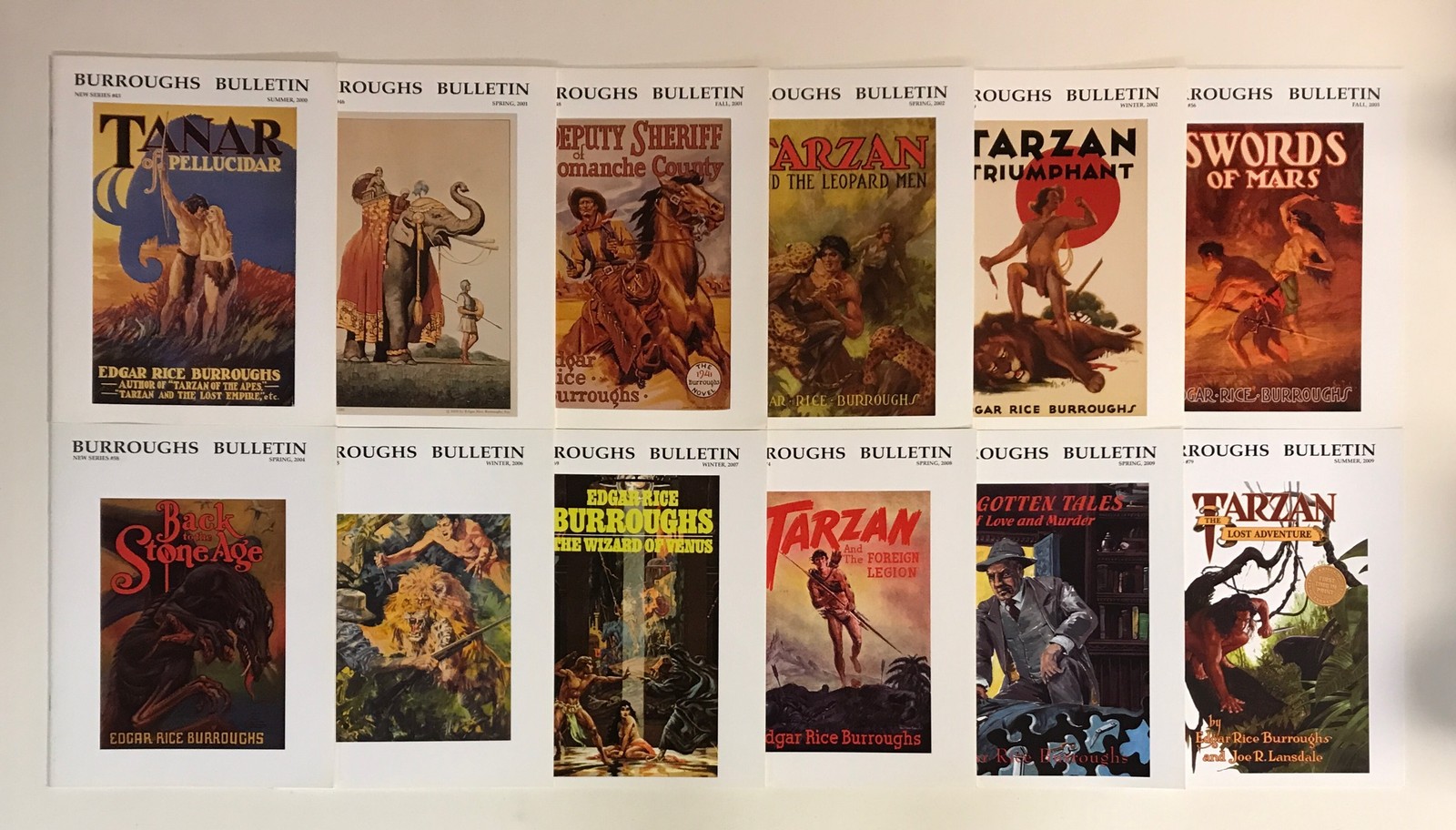 BURROUGHS BULLETIN lot of 12~EDGAR RICE~TARZAN New Series #43-79 Fanzine