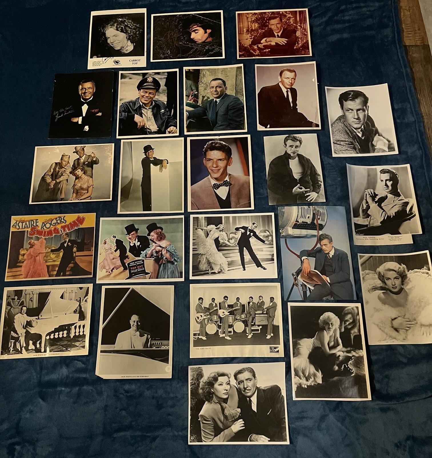 Vintage Hollywood Celebrities Autograph And Print Lot