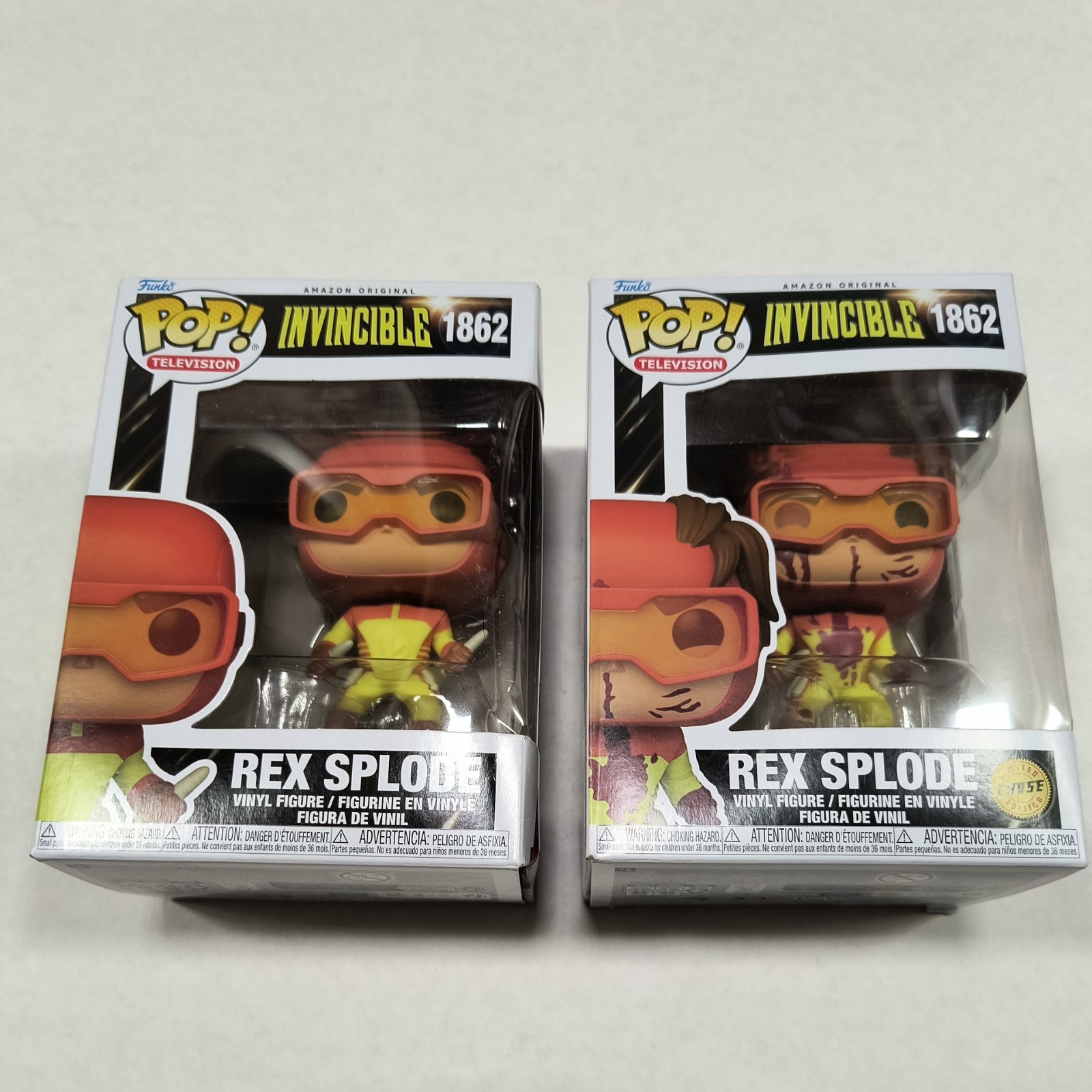 Funko Pop Invincible Rex Splode #1862 Common & Chase Set of 2 Funko Pop Invincible Rex Splode #1862 Common & Chase Set of 2
