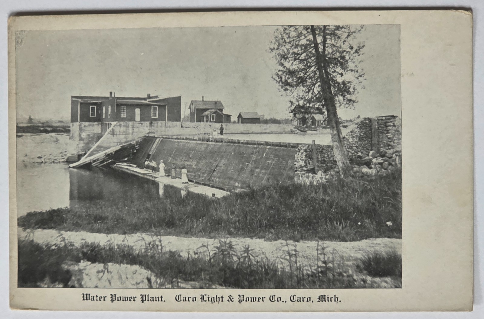 Water Power Plant Caro,Michigan Light & Power Co. 1910-1919 Vintage Postcard