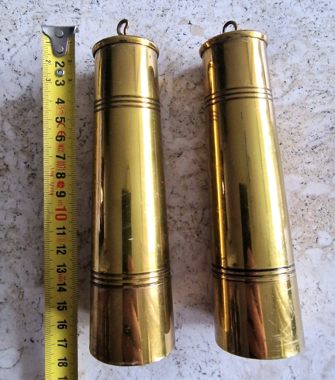Clock Weights  Brass And Lead 1.8kg Each Warmink Vintage