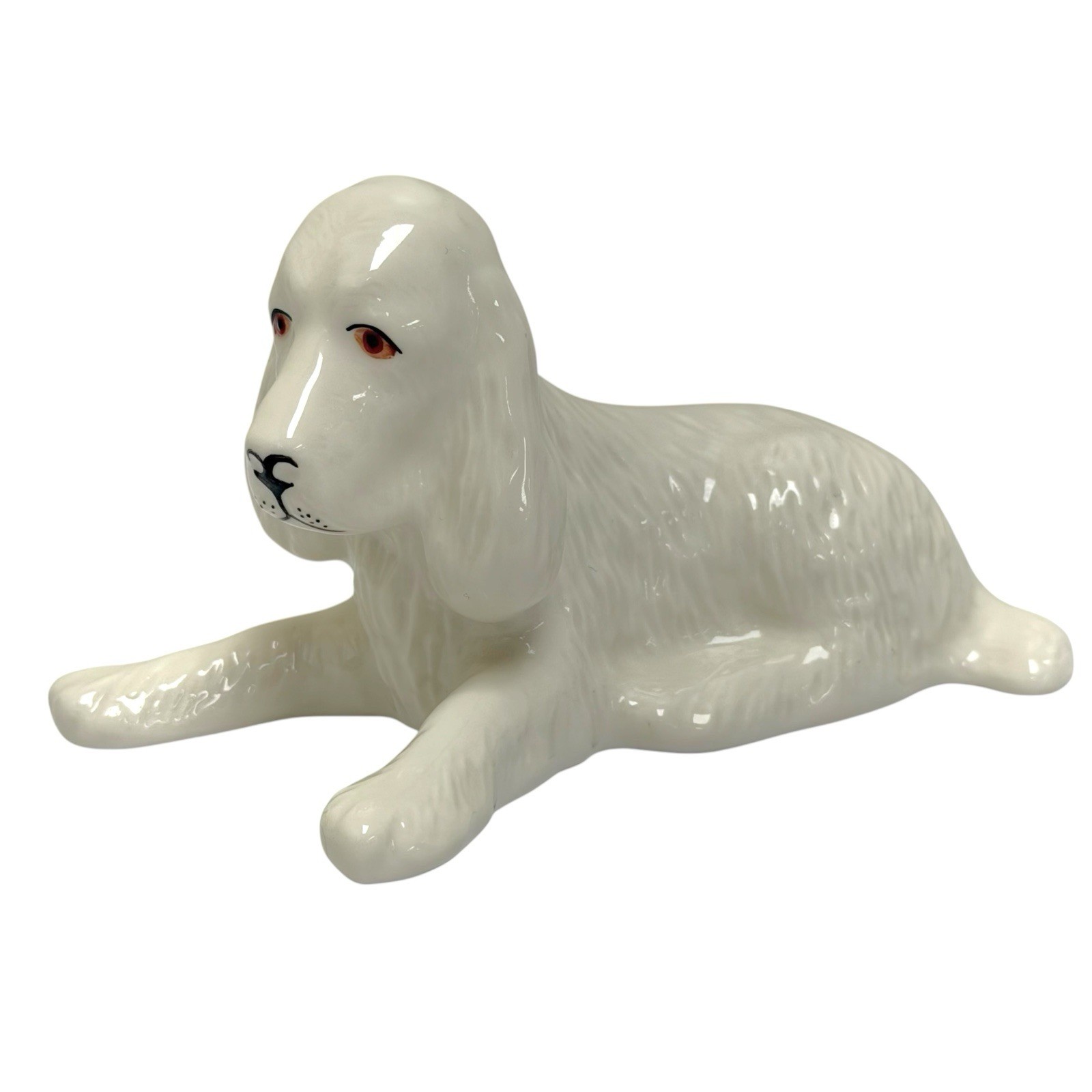 Vintage Donegal Parian China Spaniel Dog Puppy Figurine 1980s Made In Ireland