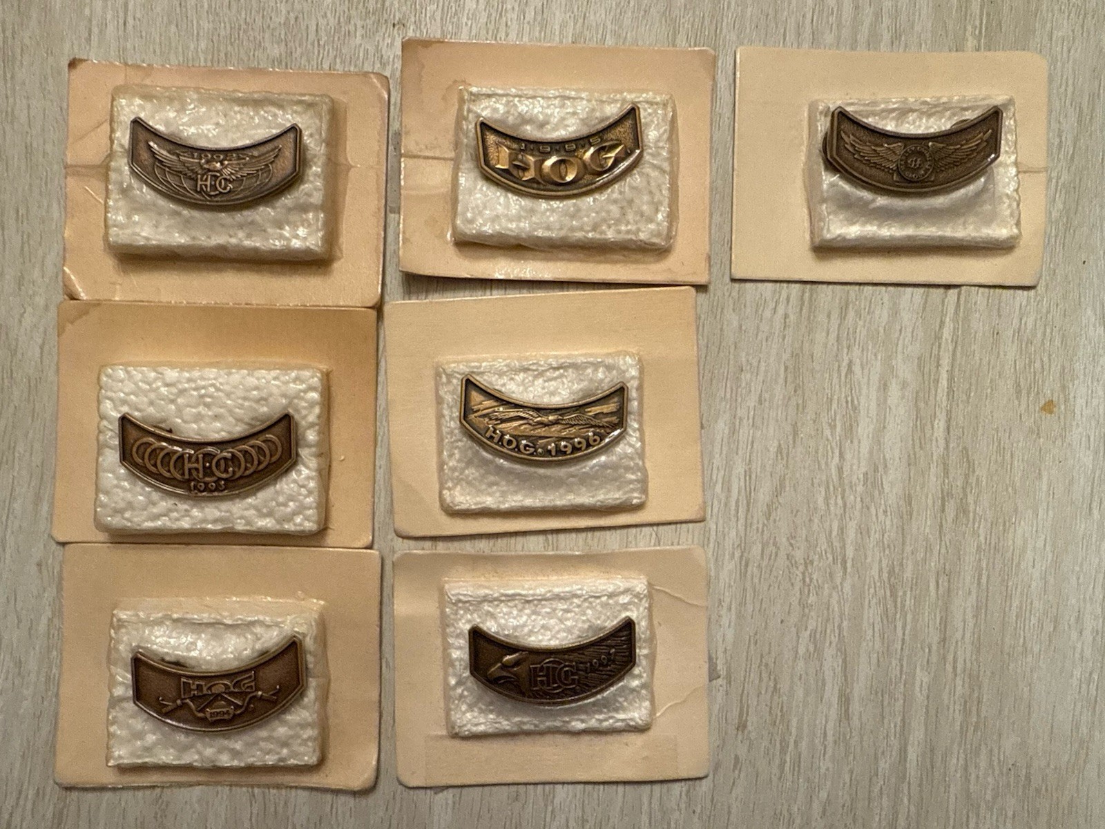 Harley Davidson HOG Pin Lot Vintage 1983–1998 Owners Group Set of 7