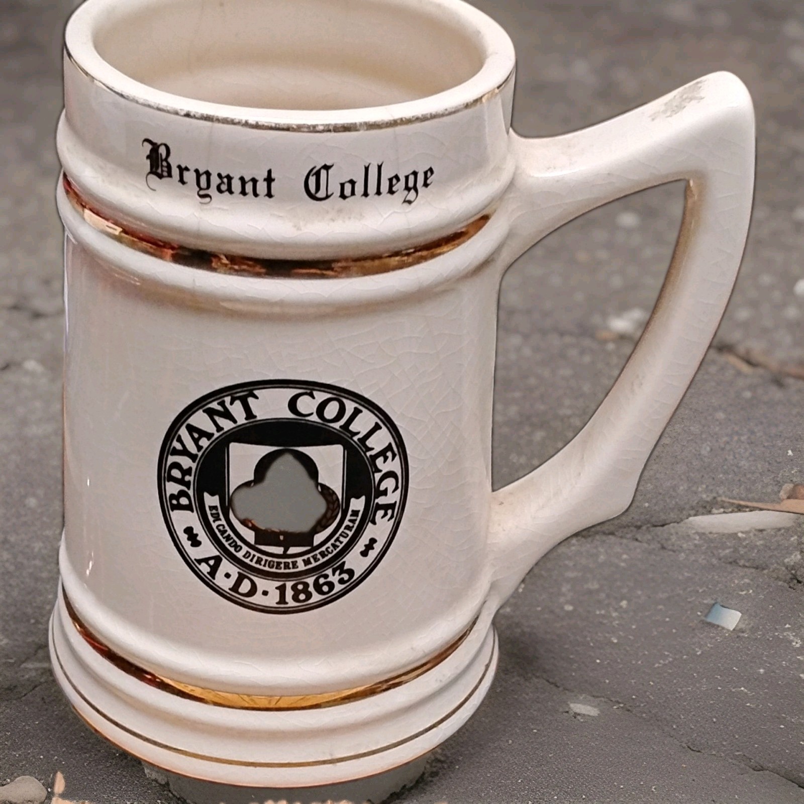 Vintage Bryant College R.I. Mug Beer Stein Made In USA