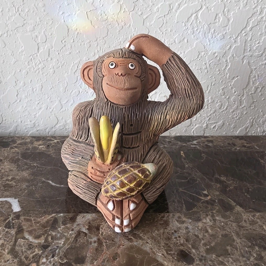 Casals Handmade Peruvian Monkey Figurine Sculpture Collectible