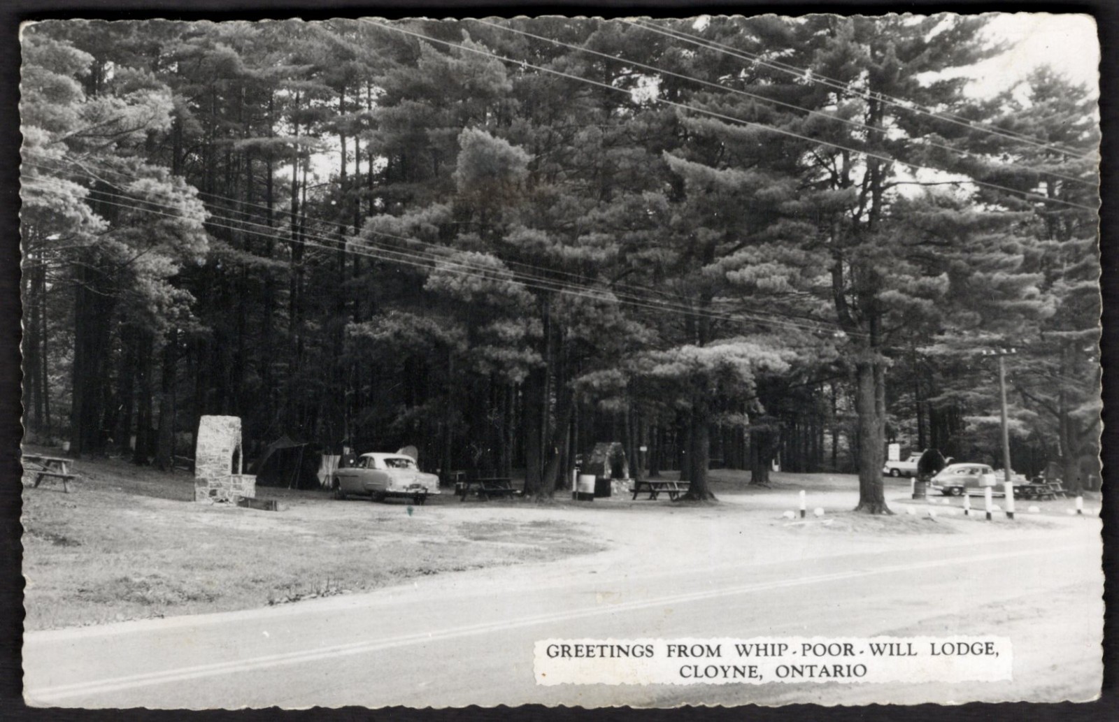 CLOYNE Ontario 1950s Whip Poor Will Lodge. Real Photo Postcard