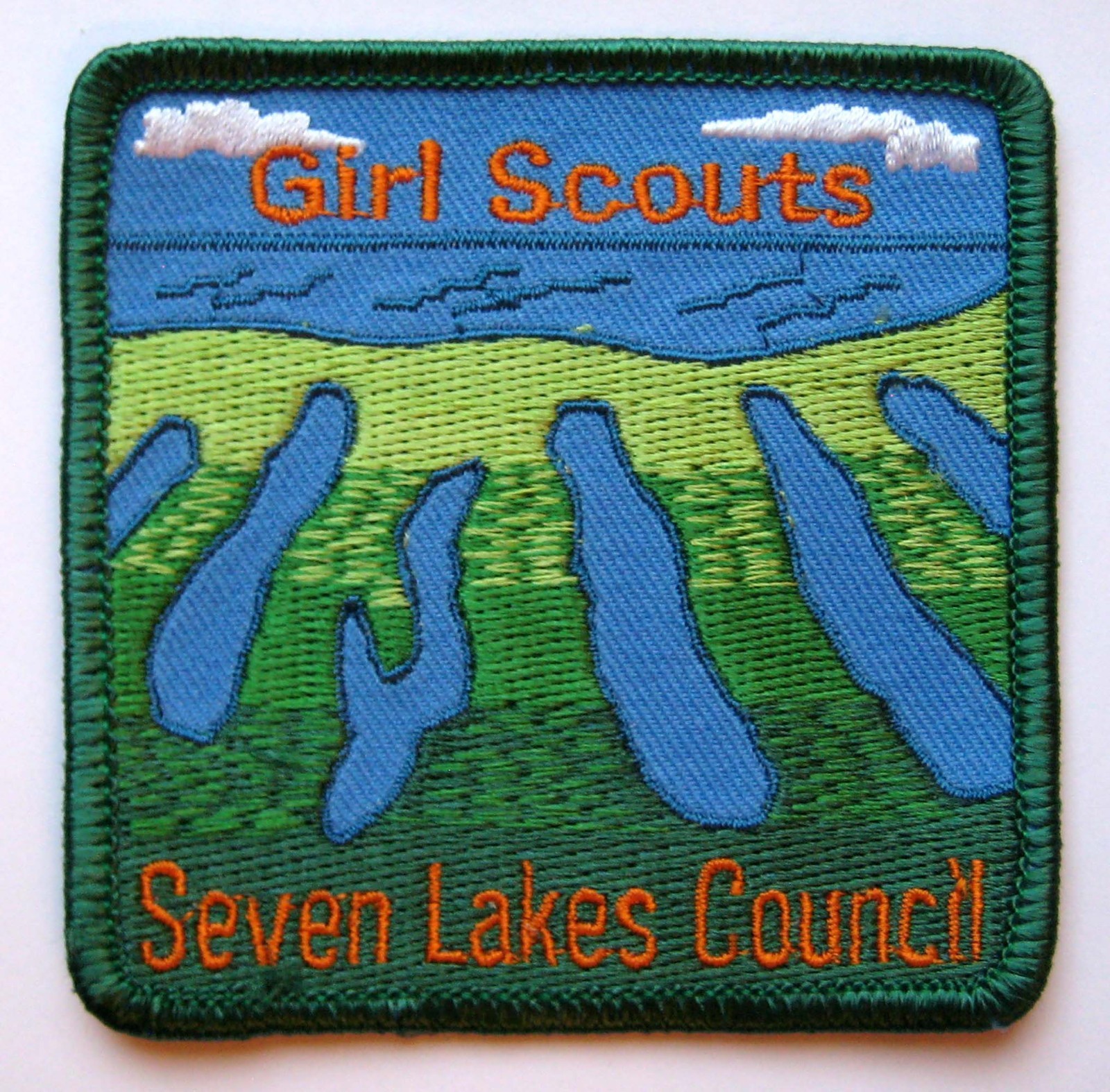 Obsolete Girl Scout SEVEN LAKES COUNCIL PATCH Ulysses Corning New York Badge