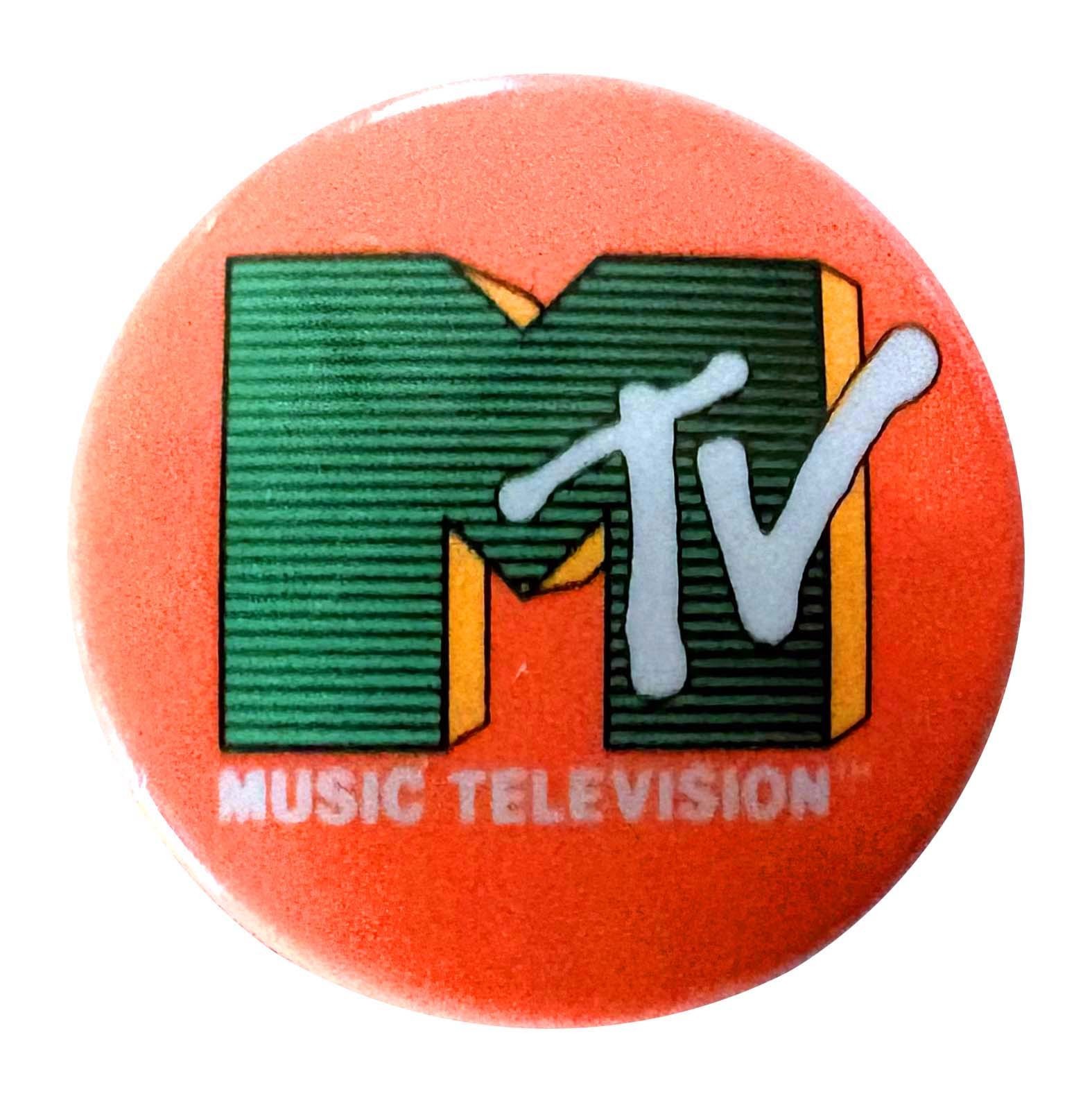 ORIGINAL VINTAGE MTV MUSIC TELEVISION BUTTON PIN PINBACK (1984) 1-1/8\ ORIGINAL VINTAGE MTV MUSIC TELEVISION BUTTON PIN PINBACK (1984) 1-1/8\