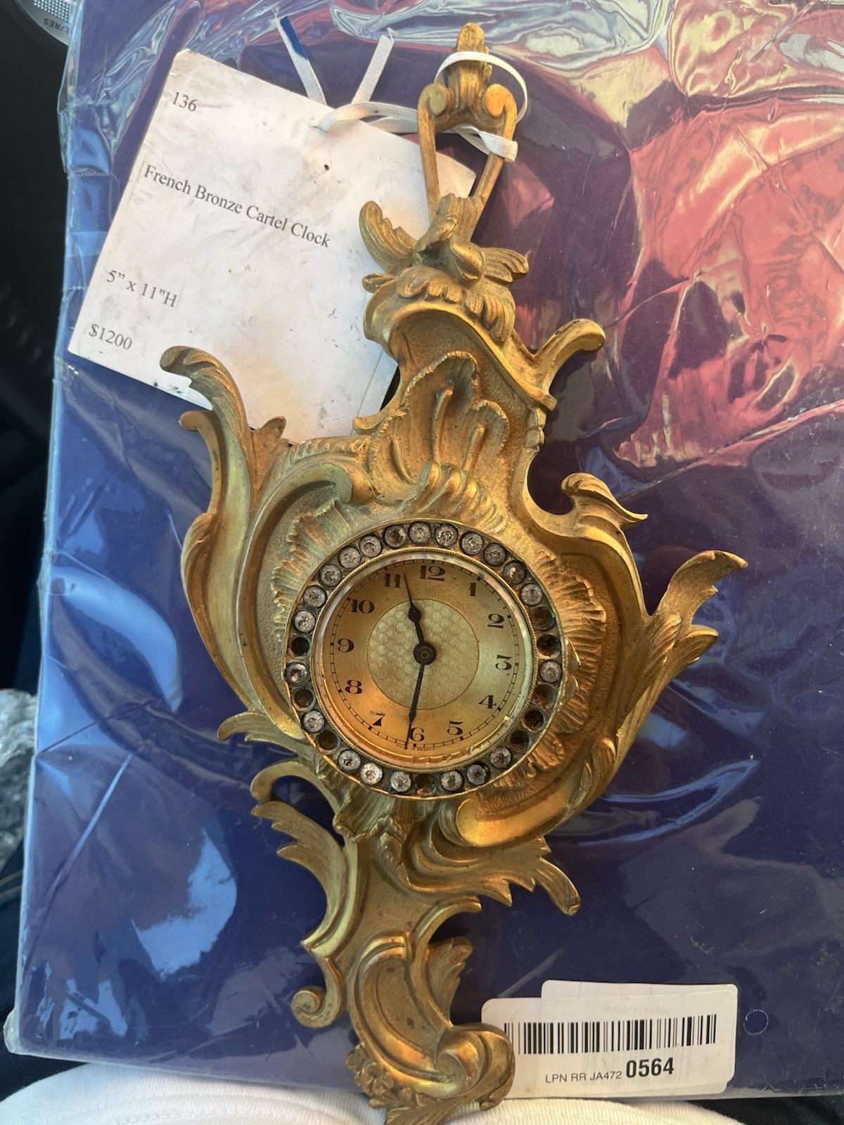 Antique French gilt Bronze Cartel Clock