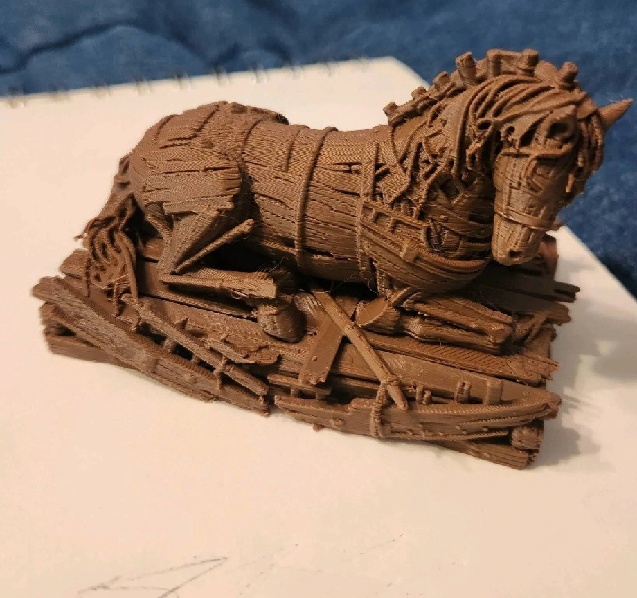 trojan horse figurine 3D Printed 