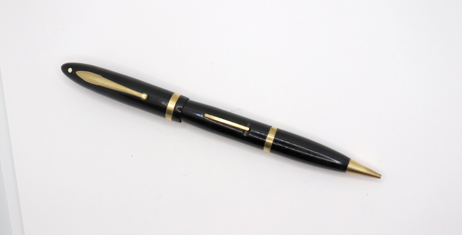 VINTAGE OVERSIZE SHEAFFERS LIFETIME WHITE DOT BALANCE FOUNTAIN PEN-PENCIL COMBO