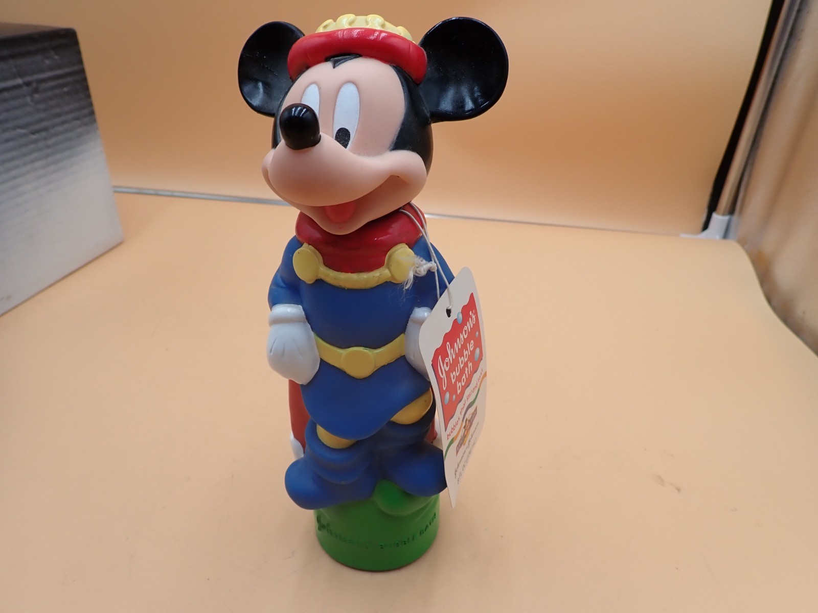 Vintage 1997 Mickey Mouse King Bubble Bath Johnson & Johnson Full Bottle 9