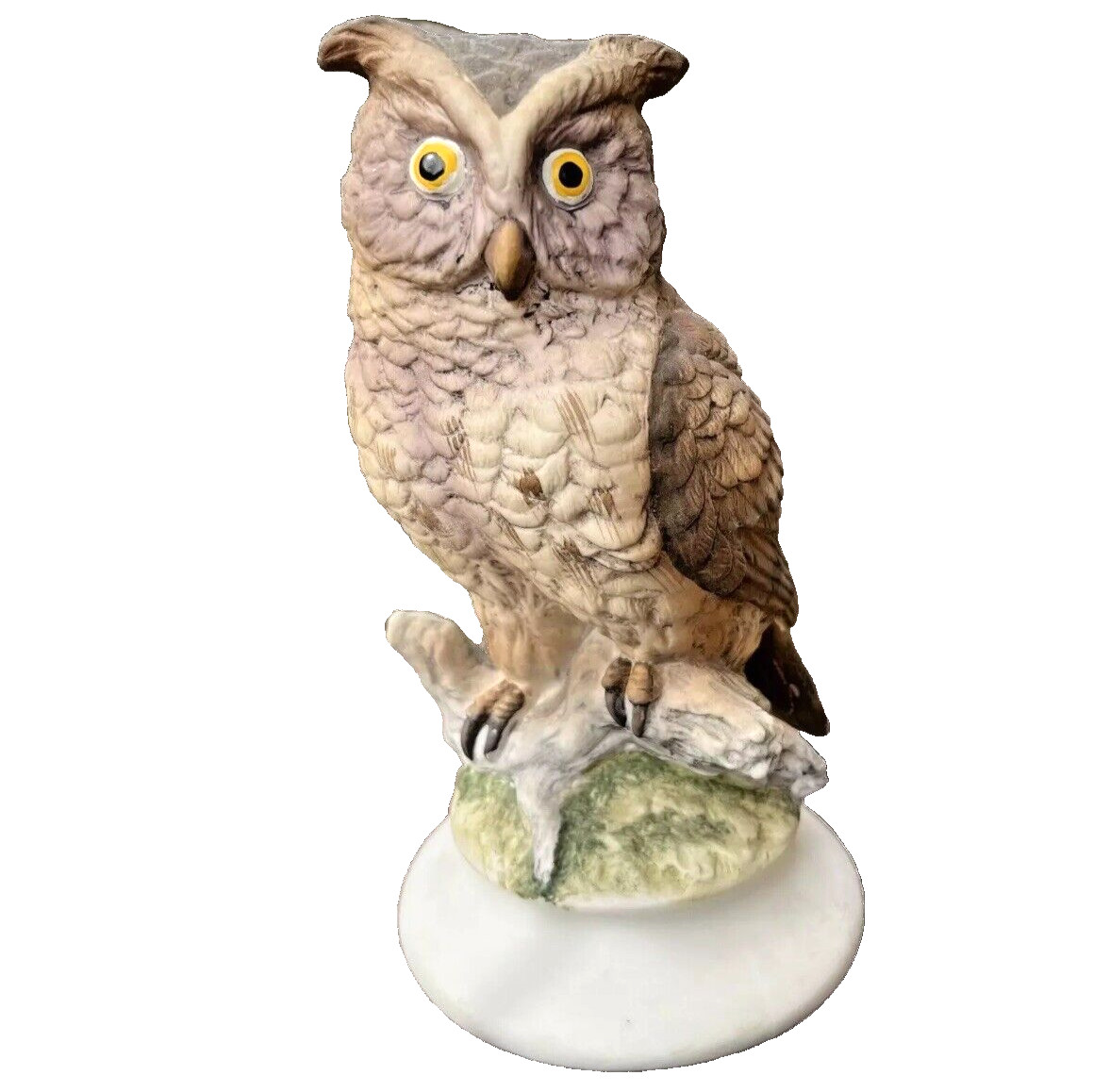 Lefton Horned Owl Figurine Porcelain Bisque KW-866 6.25\