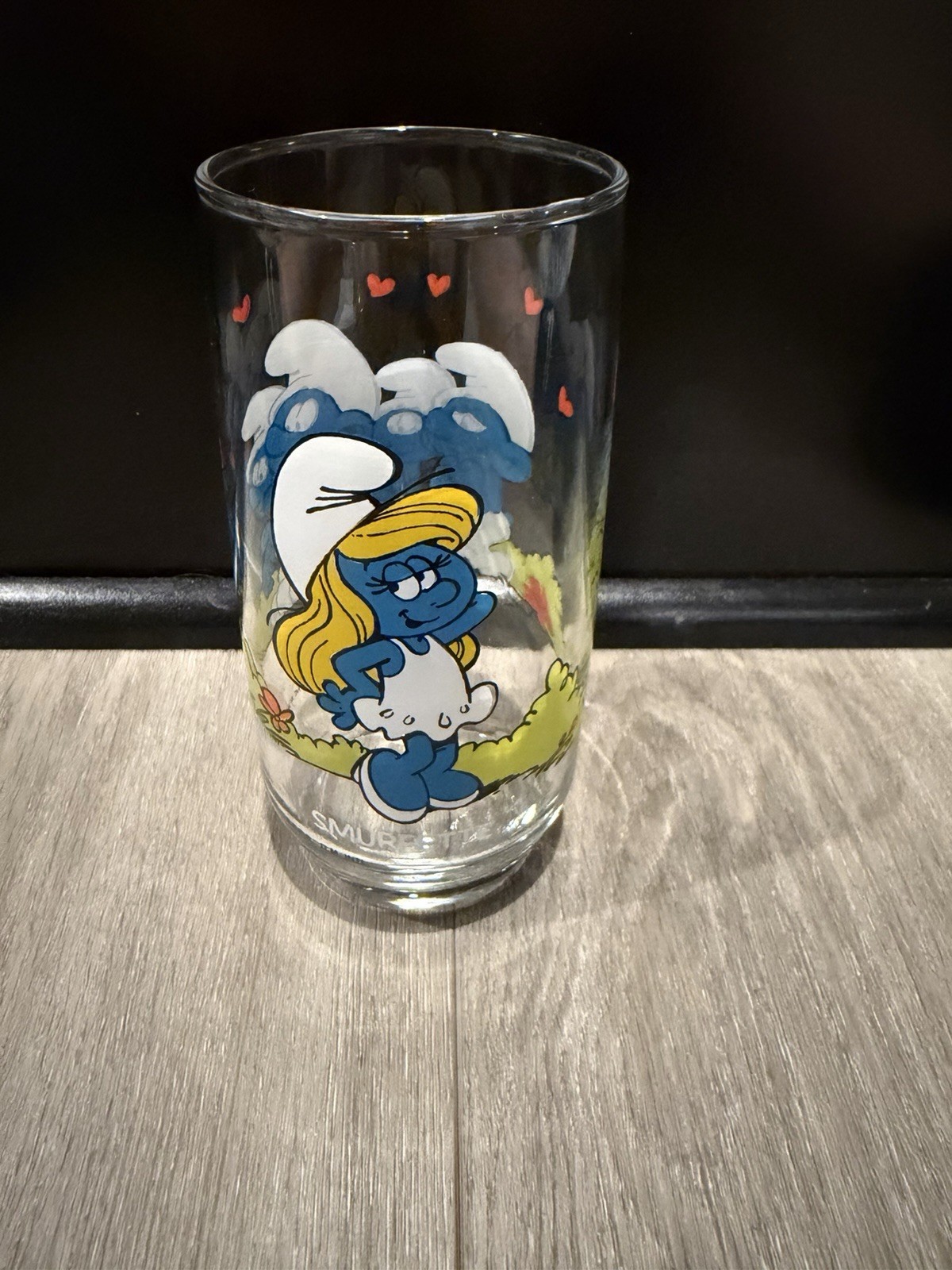 Vintage Peyo, 1982, Wallace Berrie & Co., SMURF Drinking Glass, SMURFETTE