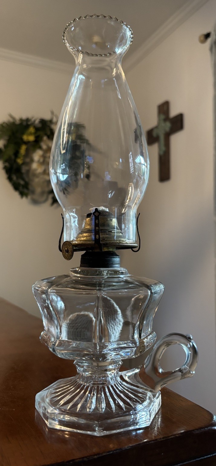 😍 C. 1880’s Antique 8 PANEL Kerosene oil Finger Grip lamp ~ Complete 🔥 ~ L@@K 😍 C. 1880’s Antique 8 PANEL Kerosene oil Finger Grip lamp ~ Complete 🔥 ~ L@@K