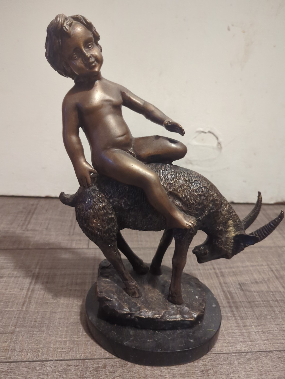 ANTIQUE CHARLES VALTON FRENCH BRONZE VICTORIAN STATUE c.1900's
