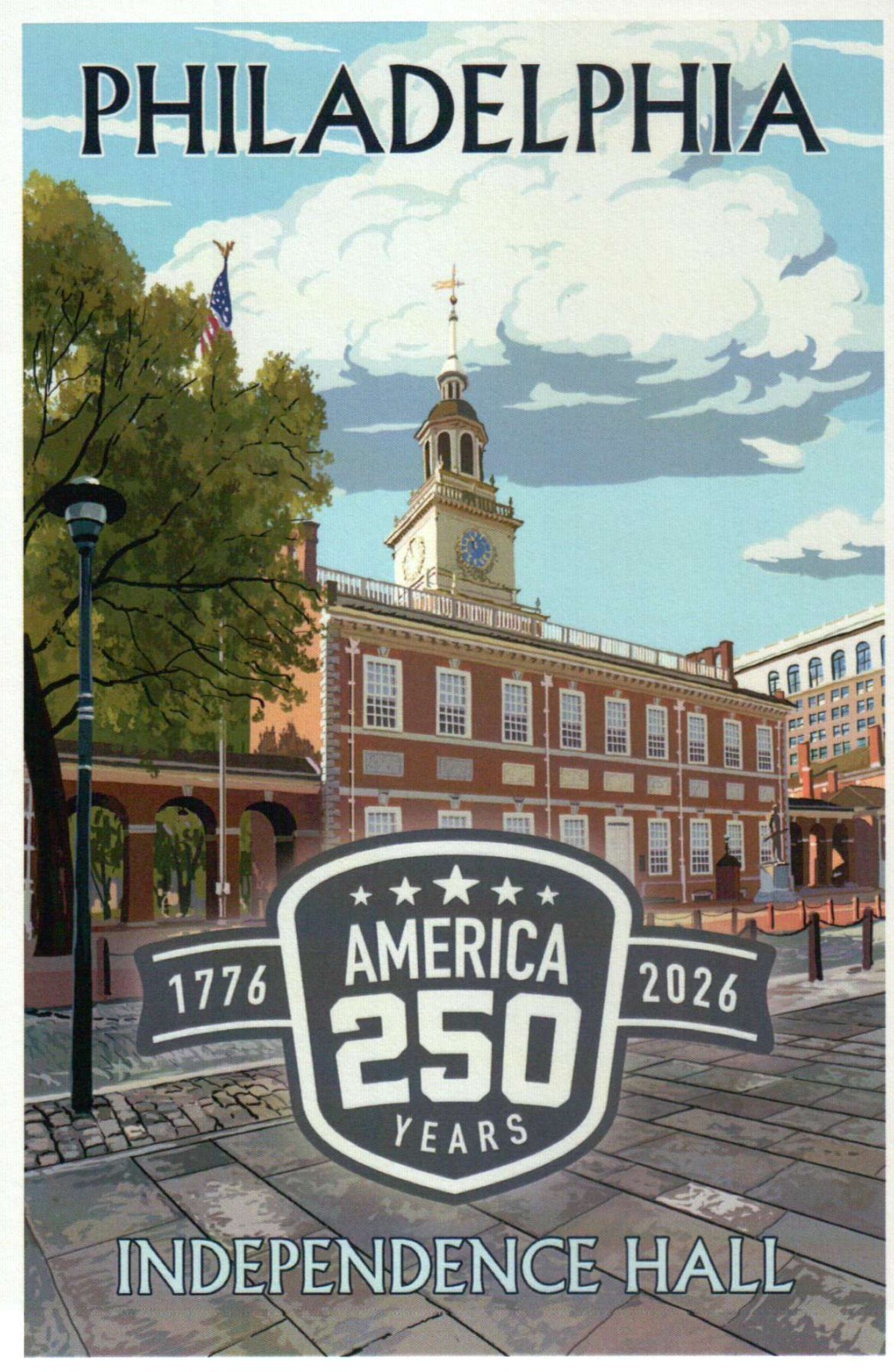 Independence Hall Philadelphia PA America 250 Years 1776 - 2026, Modern Postcard