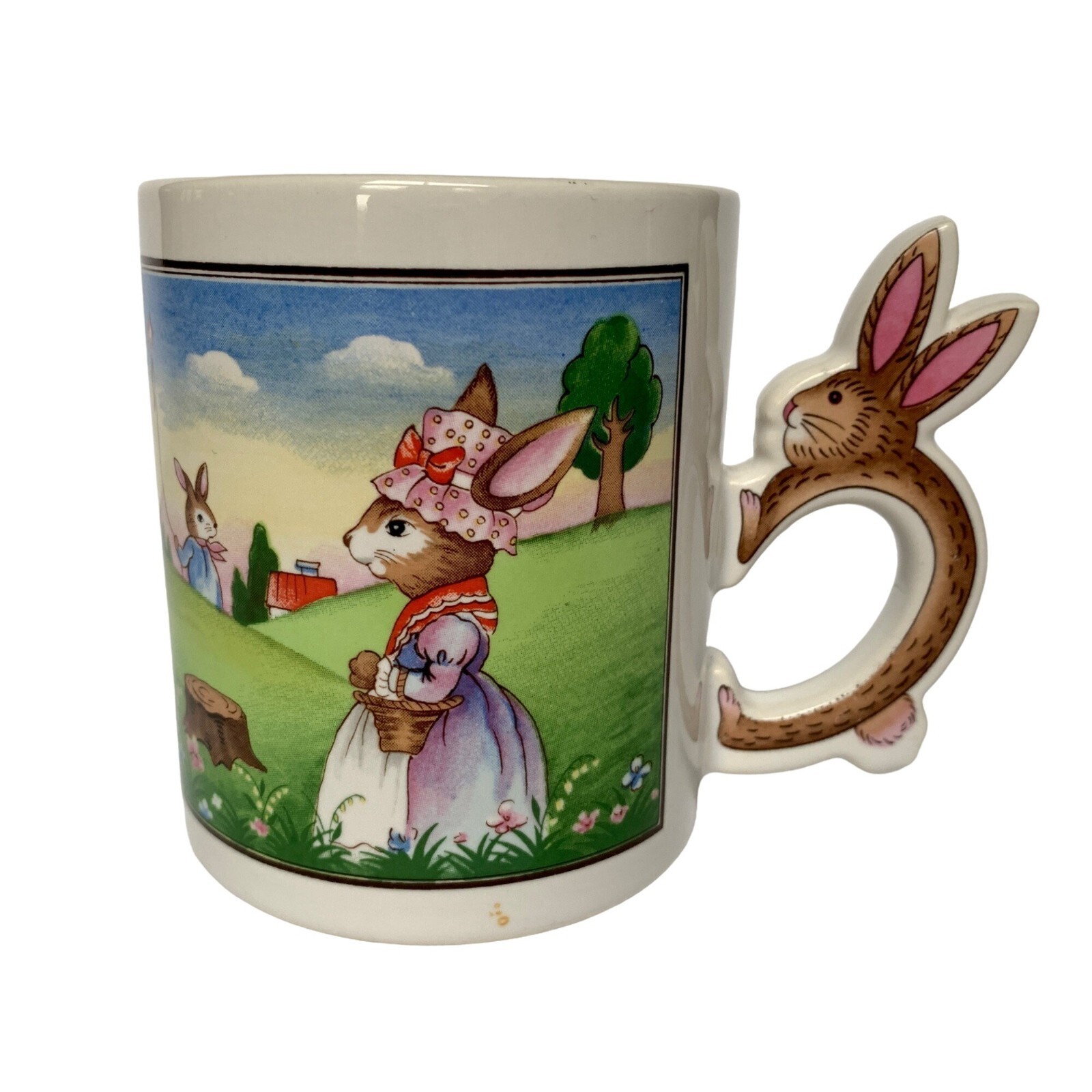 Vintage | Enesco Easter Bunny Rabbit Handled Coffee Mug