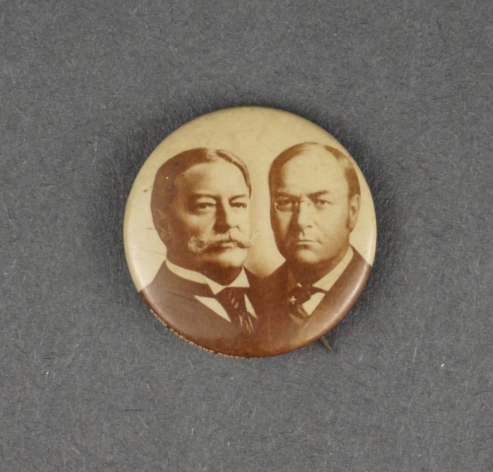 Vintage Taft and Sherman 1908 Presidential Campaign Pinback Button