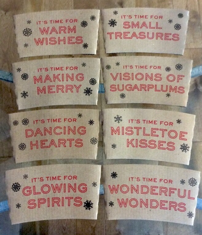 Set of 8 2004 Starbucks Holiday Coffee Cup Sleeves \