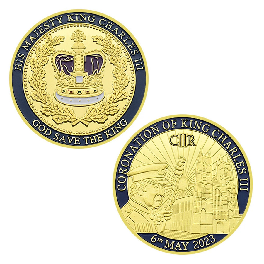 King Charles III Government Commemorative Challenge Coin Royal Collectable 1-pc
